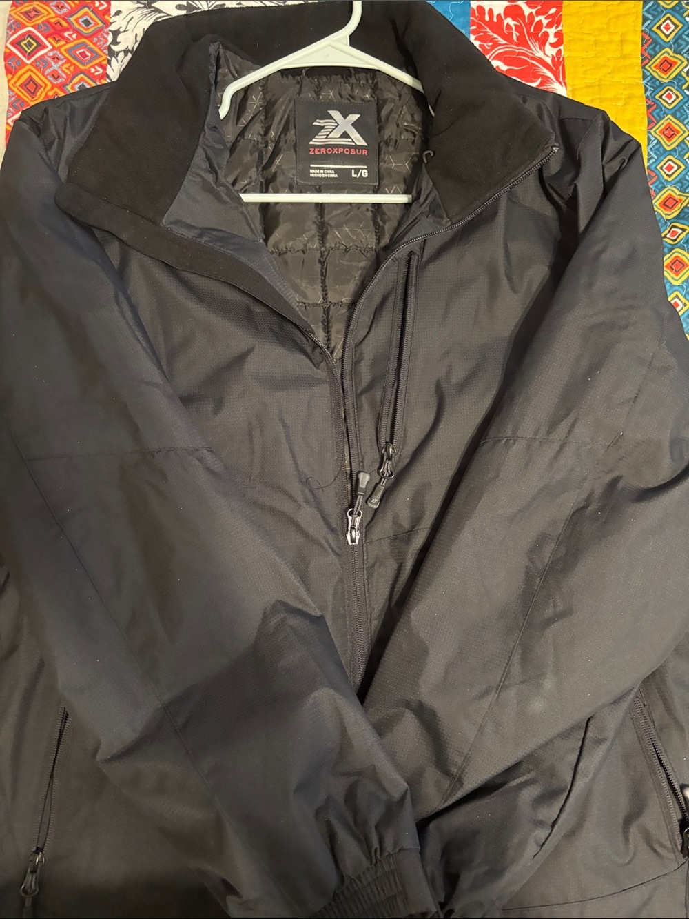ZeroXposur Men's Black Windbreaker Jacket